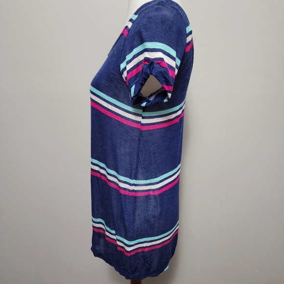 Splendid navy hermosa stripe slub short sleeve tee size medium - Picture 4 of 7